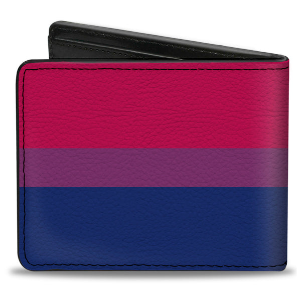 Buckle Down Bi-Fold Wallet - Flag Bisexual Pink Purple Blue