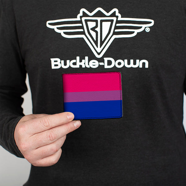 Buckle Down Bi-Fold Wallet - Flag Bisexual Pink Purple Blue