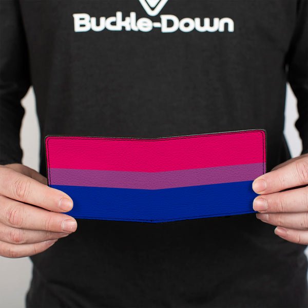 Buckle Down Bi-Fold Wallet - Flag Bisexual Pink Purple Blue