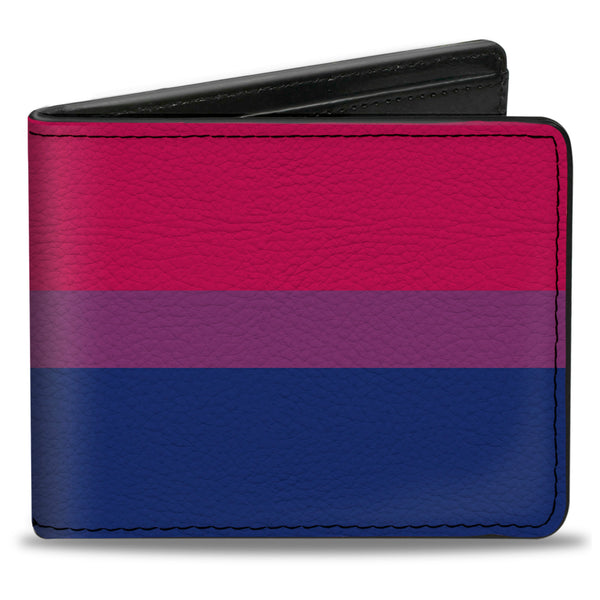 buckle down Bi-Fold Wallet - Flag Bisexual Pink Purple Blue