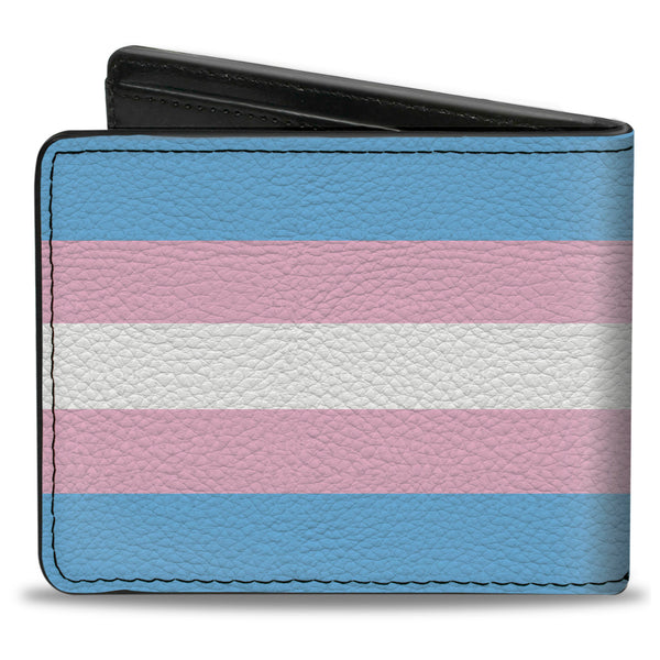 Buckle Down Bi-Fold Wallet - Flag Transgender Baby Blue Baby Pink White