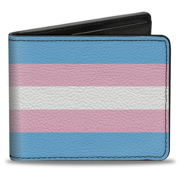 buckle down Bi-Fold Wallet - Flag Transgender Baby Blue Baby Pink White