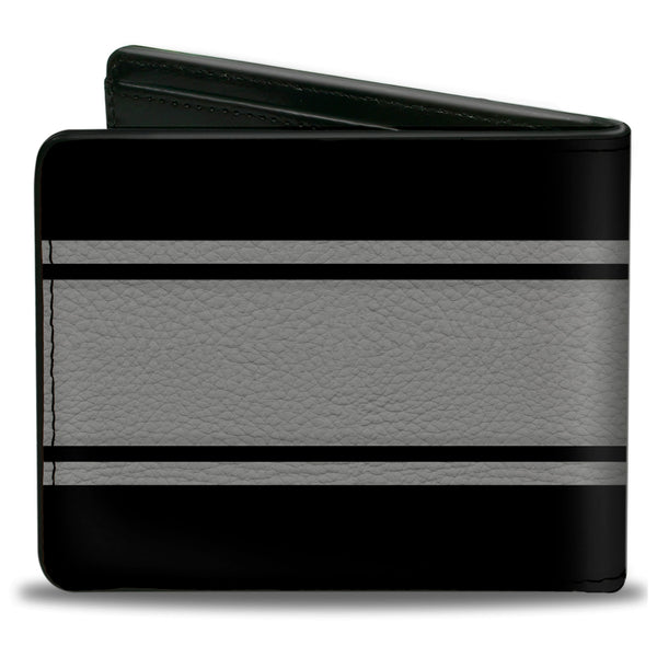 Buckle Down Bi-Fold Wallet - FORD GT CALIFORNIA SPECIAL Emblem Stripe Black Gray Silvers