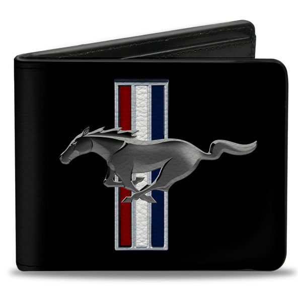 buckle down Bi-Fold Wallet - Ford Mustang w Bars Logo CENTERED