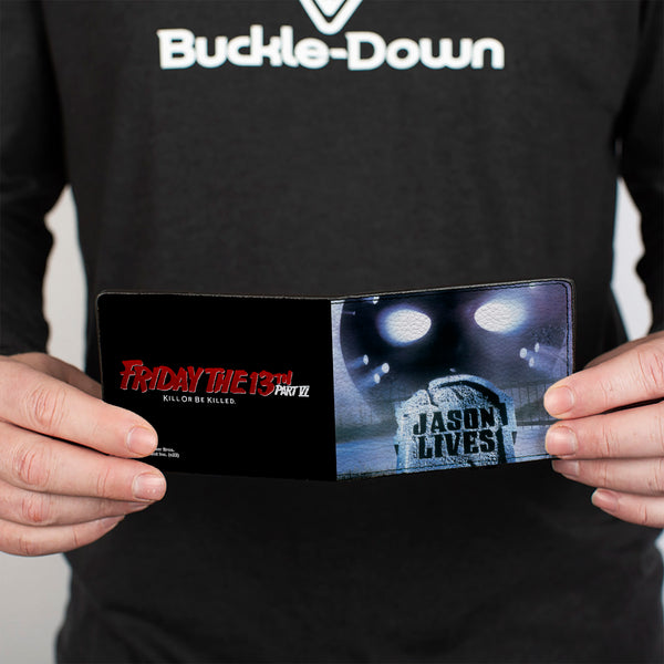 Buckle Down Bi-Fold Wallet - Friday The 13th PART VI KILL OR BE KILLED Movie Poster And Title Logo