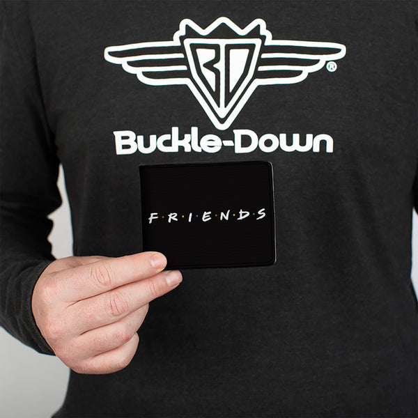 Buckle Down Bi-Fold Wallet - FRIENDS Logo Black White Multi Color