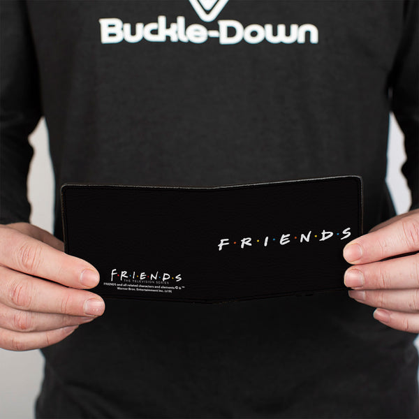 Buckle Down Bi-Fold Wallet - FRIENDS Logo Black White Multi Color