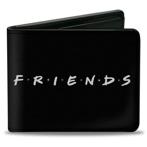 buckle down Bi-Fold Wallet - FRIENDS Logo Black White Multi Color