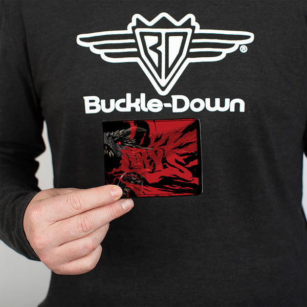 Buckle Down Bi-Fold Wallet - Game Of Thrones DRACARYS Dragon Fire Black/Reds