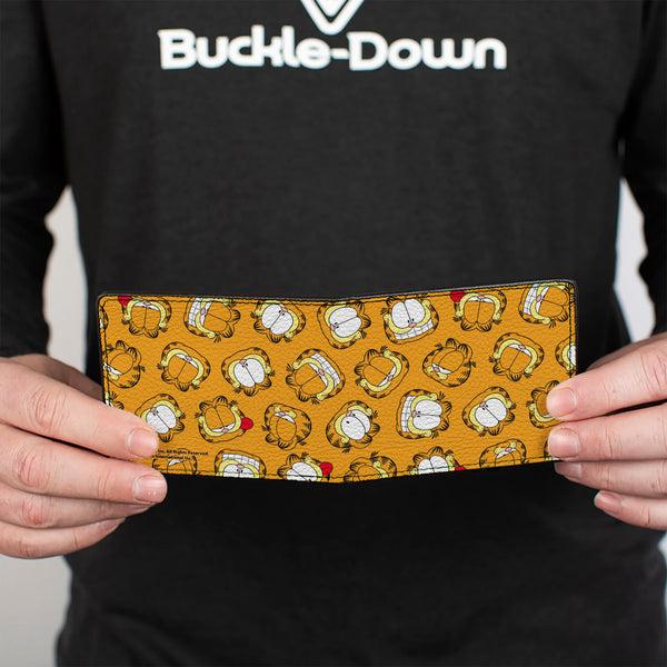 Buckle Down Bi-Fold Wallet - Garfield Expressions Scattered Orange