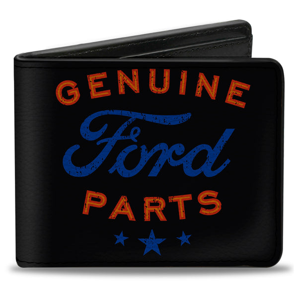 buckle down Bi-Fold Wallet - GENUINE FORD PARTS Star Logo Black Red Blue