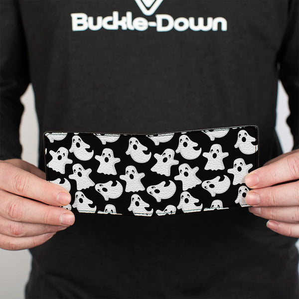 Buckle Down Bi-Fold Wallet - Ghosts Scattered Black White