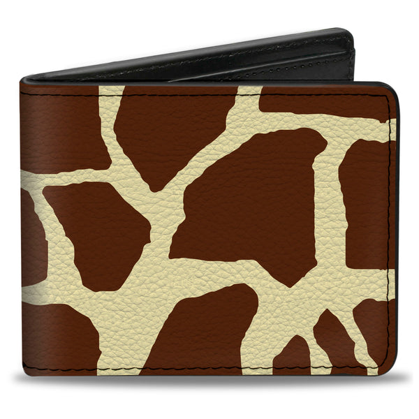buckle down Bi-Fold Wallet - Giraffe Spots2 Cream Brown
