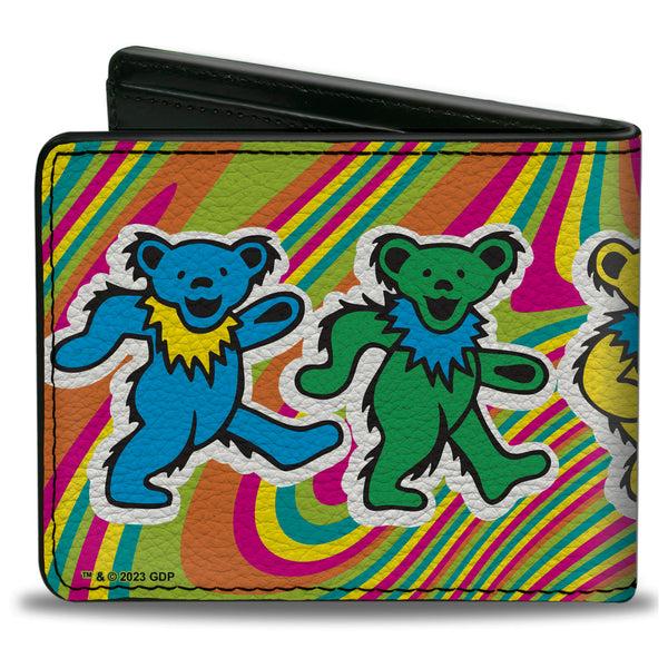 Buckle Down Bi-Fold Wallet - Grateful Dead Dancing Bears Swirl Multi Color