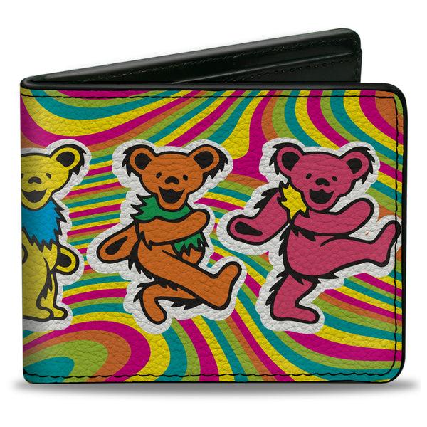 buckle down Bi-Fold Wallet - Grateful Dead Dancing Bears Swirl Multi Color