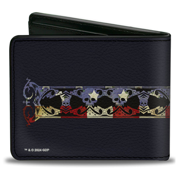 Buckle Down Bi-Fold Wallet - Grateful Dead Dave's Picks Bonus Disc 2013 Skeleton Cover Art Black/Blue/Red
