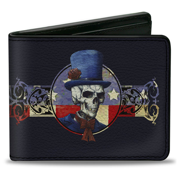 buckle down Bi-Fold Wallet - Grateful Dead Dave's Picks Bonus Disc 2013 Skeleton Cover Art Black/Blue/Red
