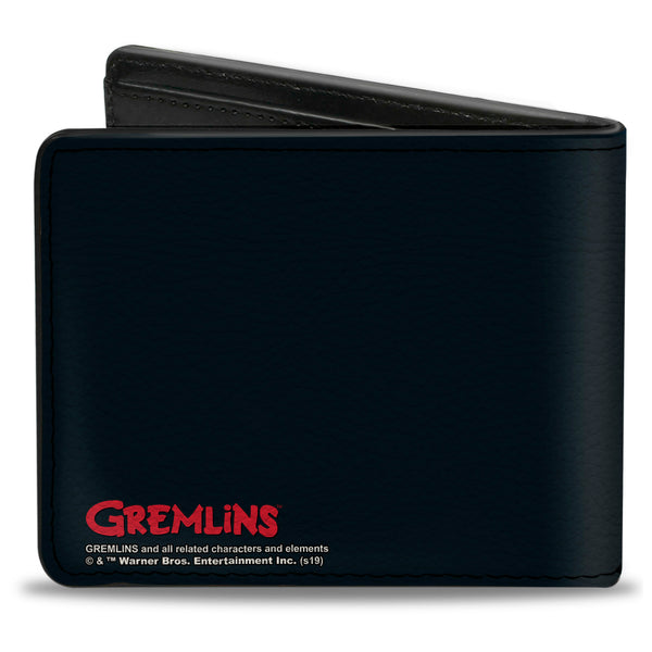 Buckle Down Bi-Fold Wallet - Gremlins Stripe Pose In Box + Logo Black Red