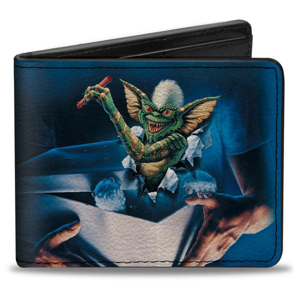 buckle down Bi-Fold Wallet - Gremlins Stripe Pose in Box + Logo Black Red