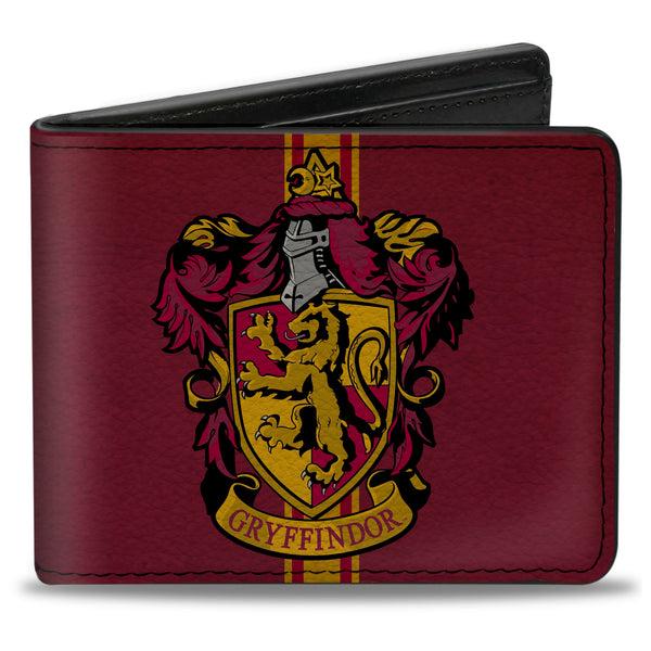 buckle down Bi-Fold Wallet - GRYFFINDOR Crest Vertical Stripe Burgundy Gold