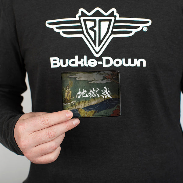 Buckle Down Bi-Fold Wallet - HELL'S PARADISE Scene And Title Logo