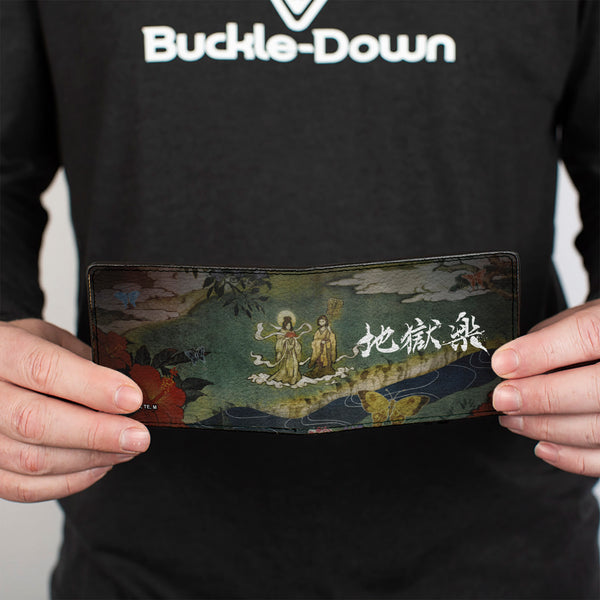 Buckle Down Bi-Fold Wallet - HELL'S PARADISE Scene And Title Logo