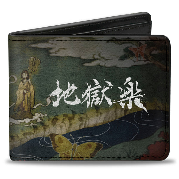 buckle down Bi-Fold Wallet - HELL'S PARADISE Scene and Title Logo