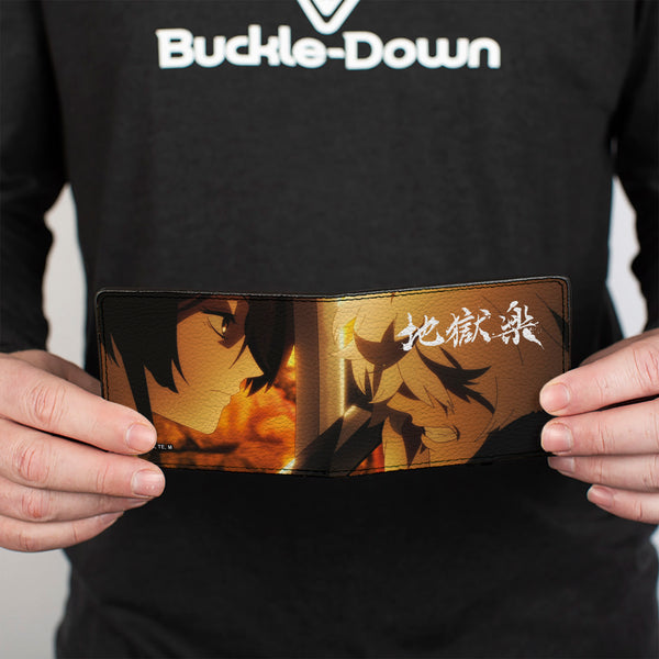 Buckle Down Bi-Fold Wallet - HELL'S PARADISE Yamada Vs Gabimaru Scene And Title Logo