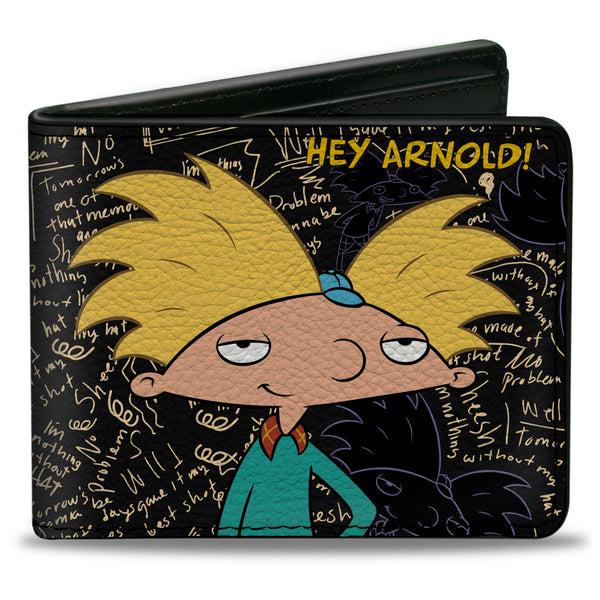 buckle down Bi-Fold Wallet - HEY ARNOLD Arnold Pose Chalkboard Scribbles