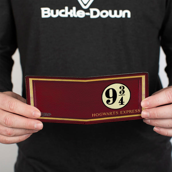 Buckle Down Bi-Fold Wallet - HOGWARTS EXPRESS 9 Burgundy Gold