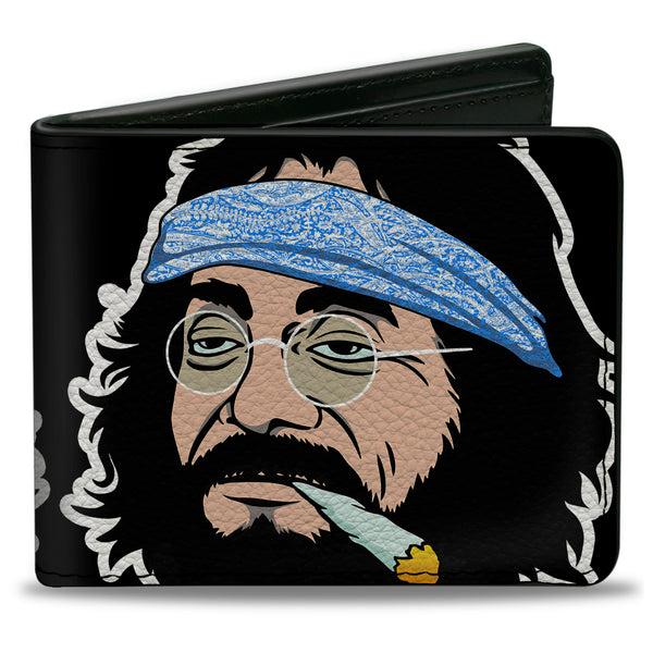buckle down Bi-Fold Wallet - Homies in Dreamland Cheech and Chong Smoking Pose Black