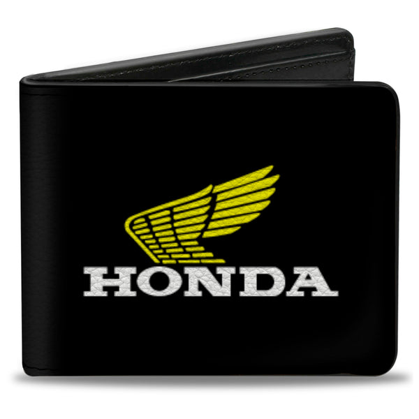 buckle down Bi-Fold Wallet - HONDA Motorcycle Black Yellow White