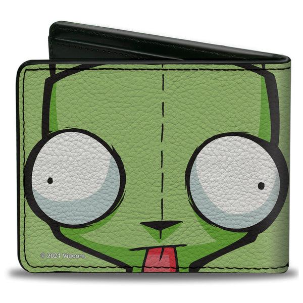 Buckle Down Bi-Fold Wallet - Invader Zim GIR Face Close-Up Greens