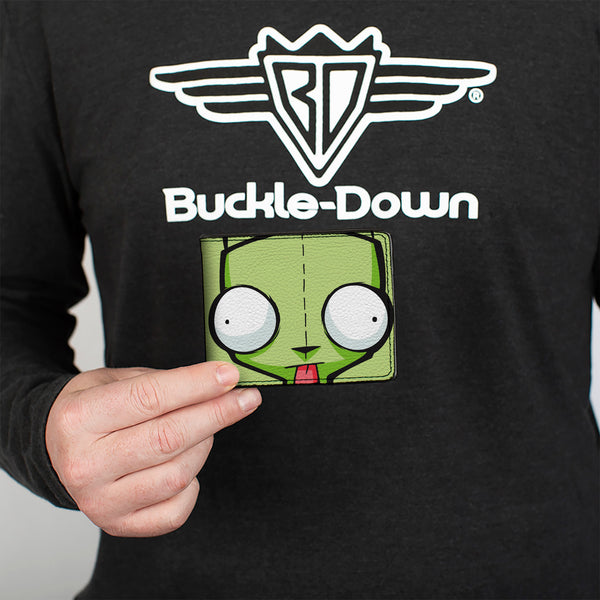 Buckle Down Bi-Fold Wallet - Invader Zim GIR Face Close-Up Greens