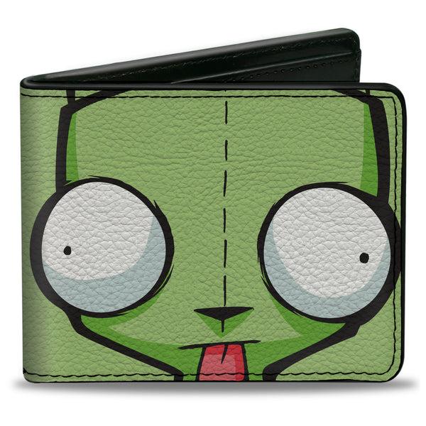 buckle down Bi-Fold Wallet - Invader Zim GIR Face Close-Up Greens
