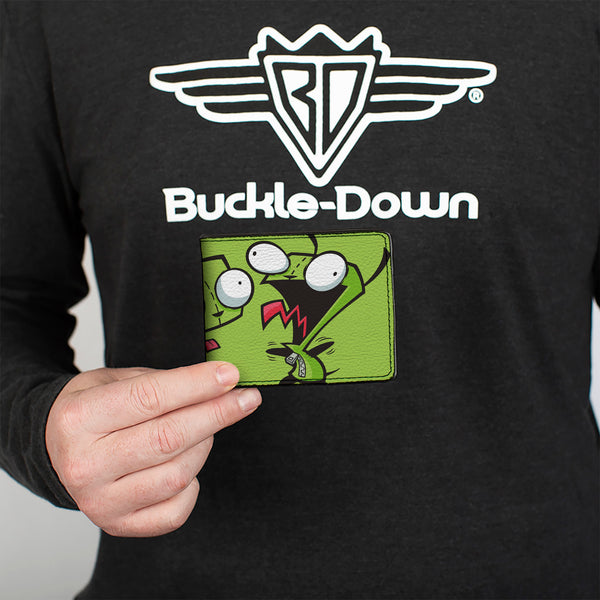 Buckle Down Bi-Fold Wallet - Invader Zim GIR Poses Green