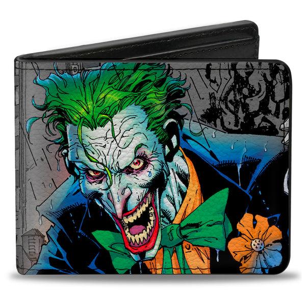 buckle down Bi-Fold Wallet - Joker Smiling Gun BANG Alley Pose CLOSE-UP