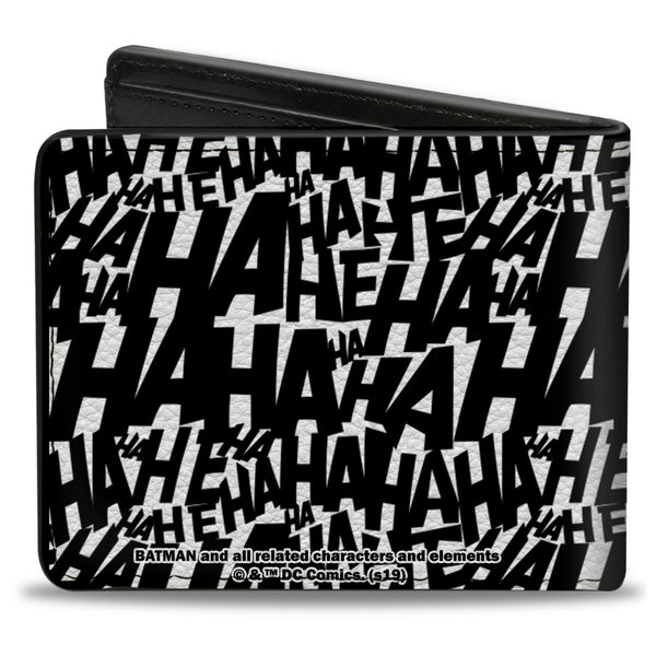 Buckle Down Bi-Fold Wallet - Joker The Killing Joke Holding Head Pose HAHAHA White Black