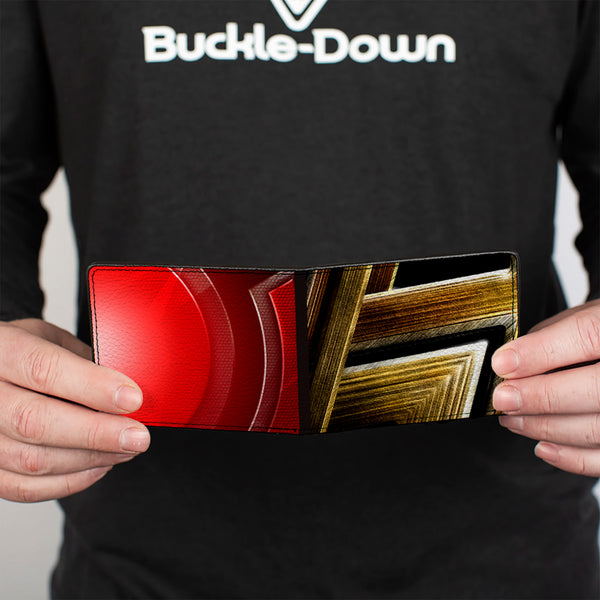 Buckle Down Bi-Fold Wallet - Justice League 2017 6-Superhero Icon Blocks
