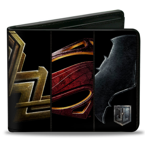 buckle down Bi-Fold Wallet - Justice League 2017 6-Superhero Icon Blocks