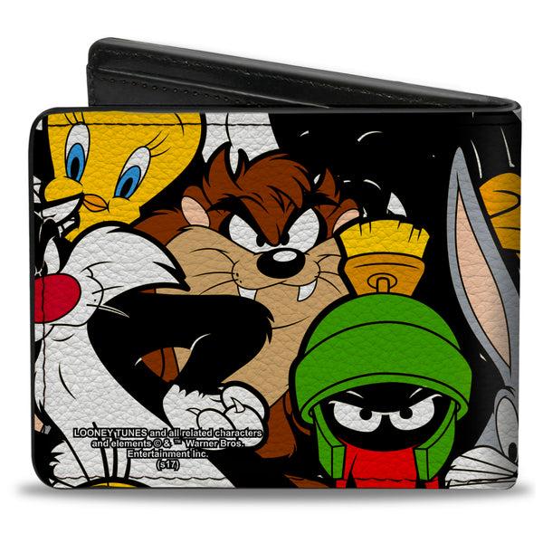 Buckle Down Bi-Fold Wallet - Looney Tunes 6-Character Stacked Collage