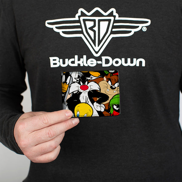 Buckle Down Bi-Fold Wallet - Looney Tunes 6-Character Stacked Collage