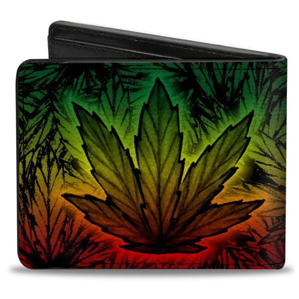 Buckle Down Bi-Fold Wallet - Marijuana Haze Rasta Rasta