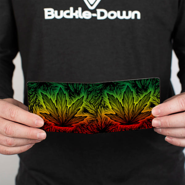 Buckle Down Bi-Fold Wallet - Marijuana Haze Rasta Rasta