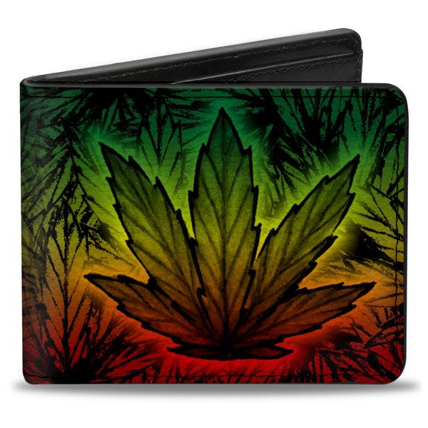 buckle down Bi-Fold Wallet - Marijuana Haze Rasta Rasta