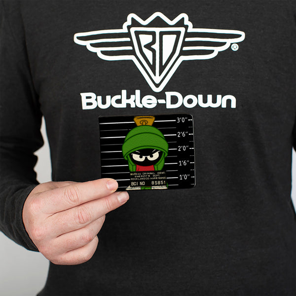 Buckle Down Bi-Fold Wallet - Marvin The Martian ROCKLAND CO Mug Shot Black White