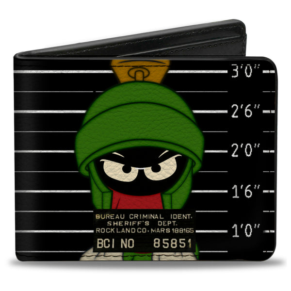 buckle down Bi-Fold Wallet - Marvin the Martian ROCKLAND CO Mug Shot Black White