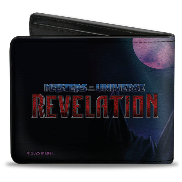 Buckle Down Bi-Fold Wallet - MASTERS OF THE UNIVERSE REVELATION Battle Cat Pose And Title Logo