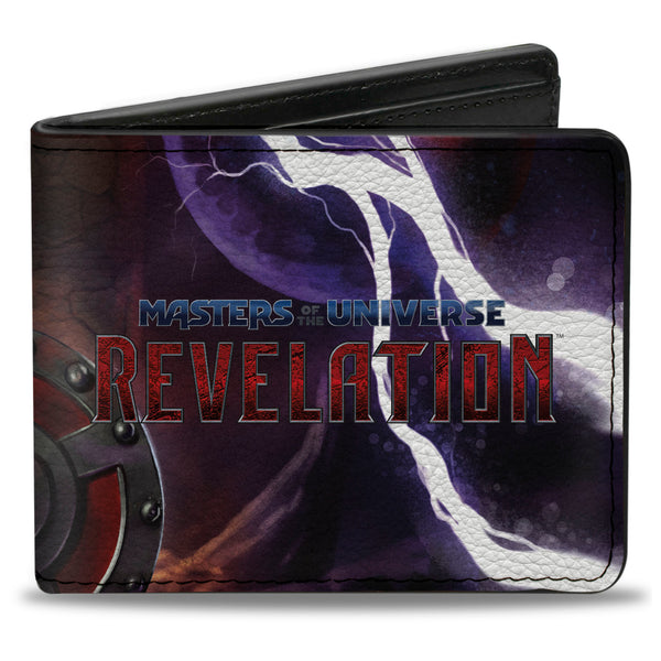 buckle down Bi-Fold Wallet - MASTERS OF THE UNIVERSE REVELATION He-Man Shield Pose and Title Logo