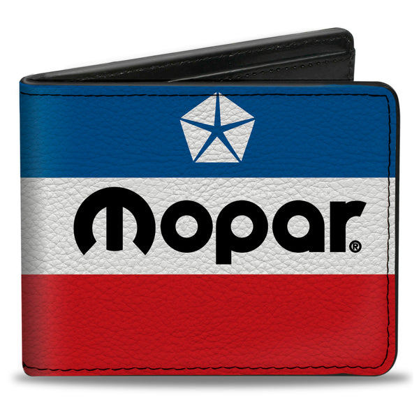 buckle down Bi-Fold Wallet - MOPAR Chrysler Logo White Blue Red Black